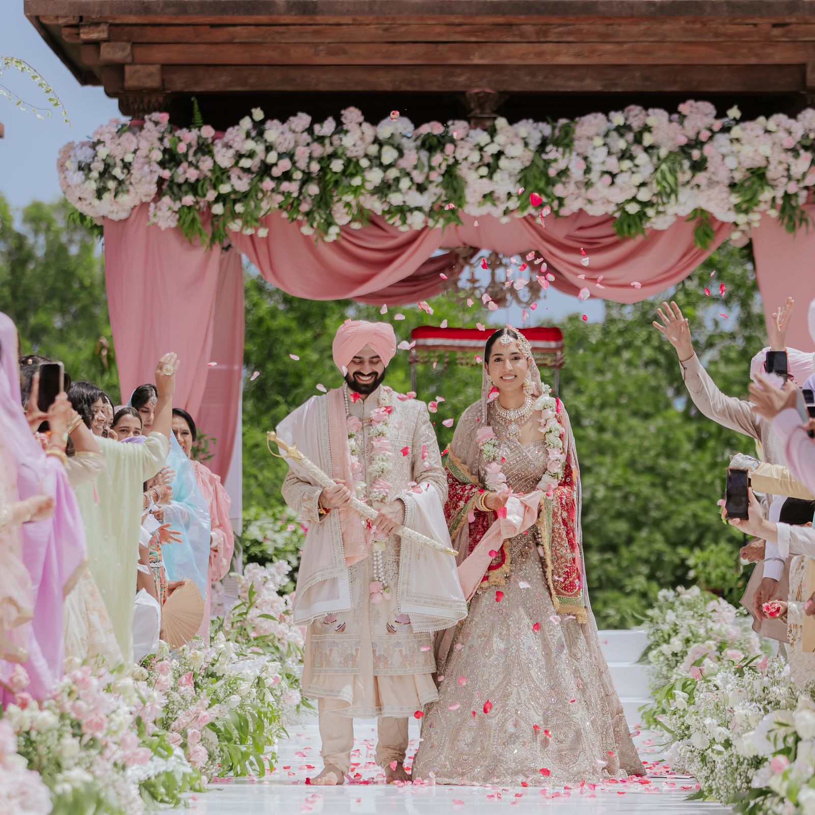 This Hindu-Sikh wedding in Bali featured live painters, a fire paan station and a Maybach getaway